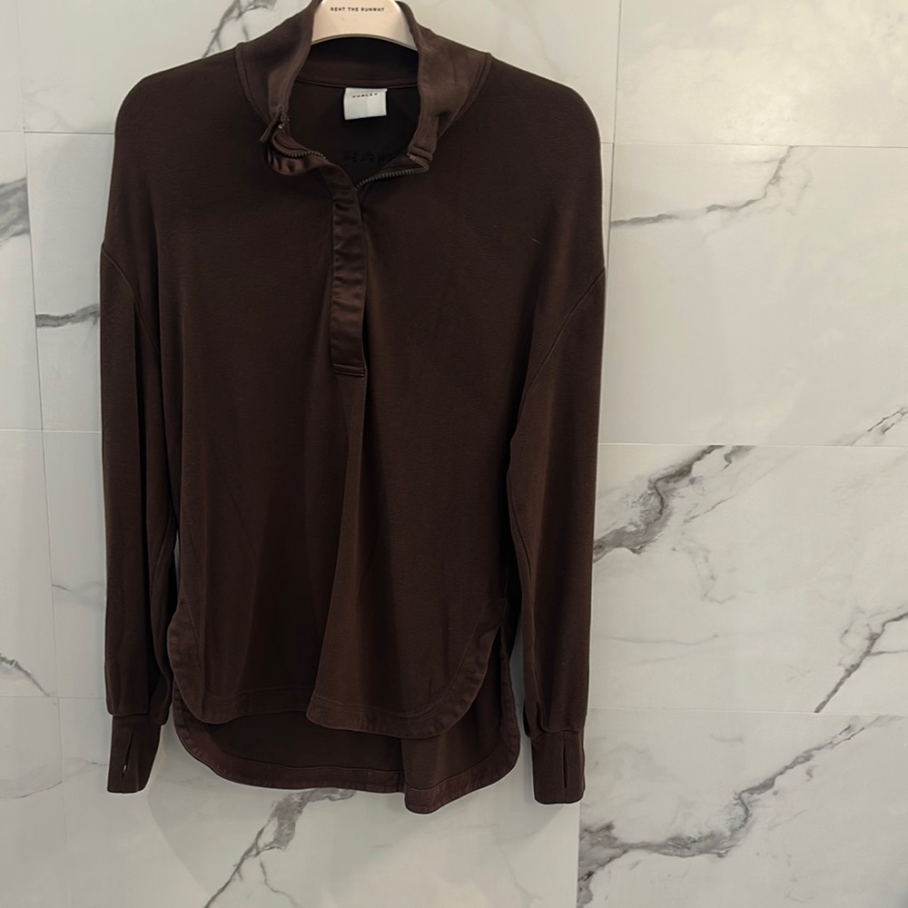 Women's Varley Roeder 1/4 Zip Sweater Coffee